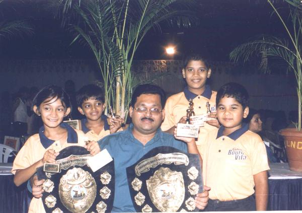 4 Champions in Bournvita 2002 with coach Dhanesh