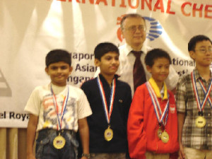 Asim Mehta & Riddhesh Kapadia - Team Silver in Under 11 Boys - Asian School Chess Championship December 2005