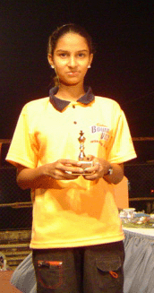 Nishita Balgi - Girls Open Champion - Bournvita Interschool Tournament 2003